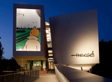 Le Musée Hergé vue de l'extérieur